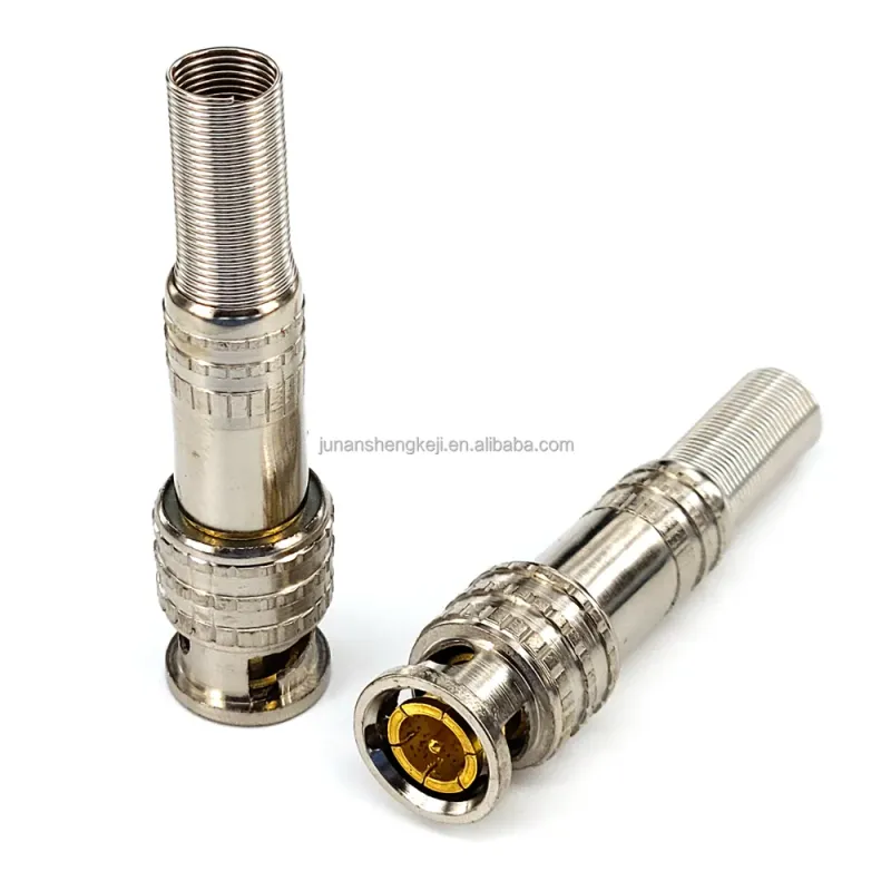 SP-CN305 screw-on BNC male connectors with spring strain relief