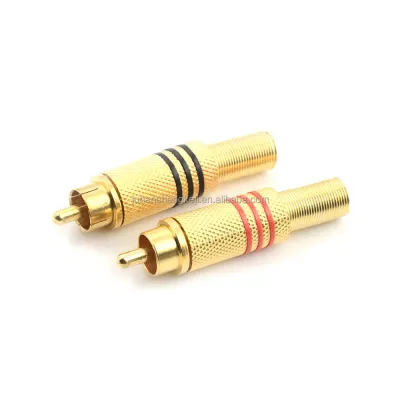 SP-CN342 RCA Male Connector, Gold-Plated, Solder-Free
