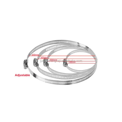 SP-MB301 Stainless Steel Hose Clamp for Pole Mounting, 100–400 mm