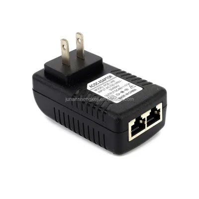 SP-PS301 wall-plug PoE injector with LAN and PoE RJ45 ports