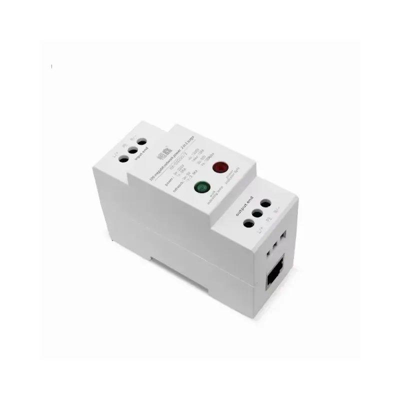 SP-SG301 white DIN rail two-in-one network and power surge protector