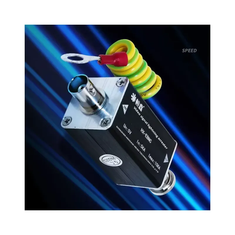 SP-SG307 aluminium BNC video surge protector with ground lead