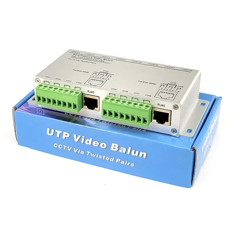 SP-VB316 4/8-Channel Passive Video Balun, Aluminium
